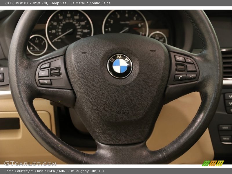 Deep Sea Blue Metallic / Sand Beige 2012 BMW X3 xDrive 28i