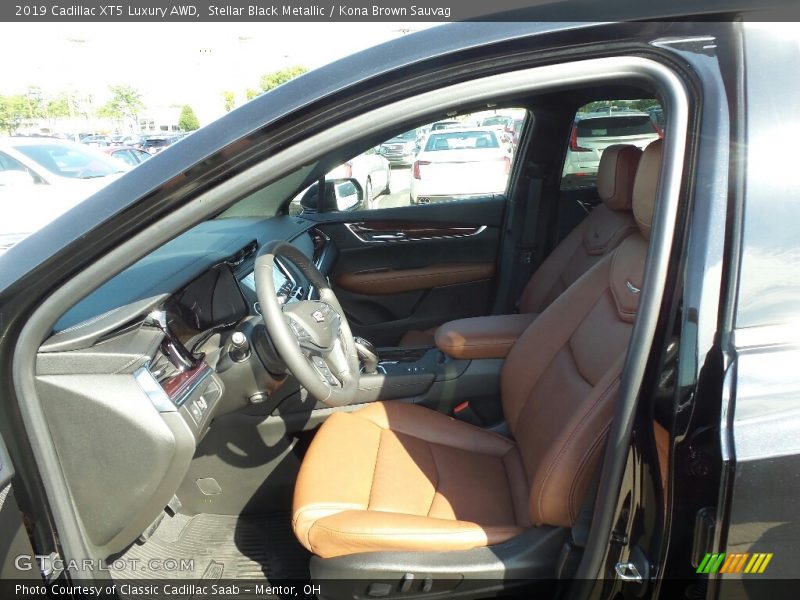 Stellar Black Metallic / Kona Brown Sauvag 2019 Cadillac XT5 Luxury AWD