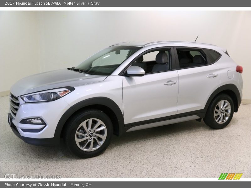 Molten Silver / Gray 2017 Hyundai Tucson SE AWD