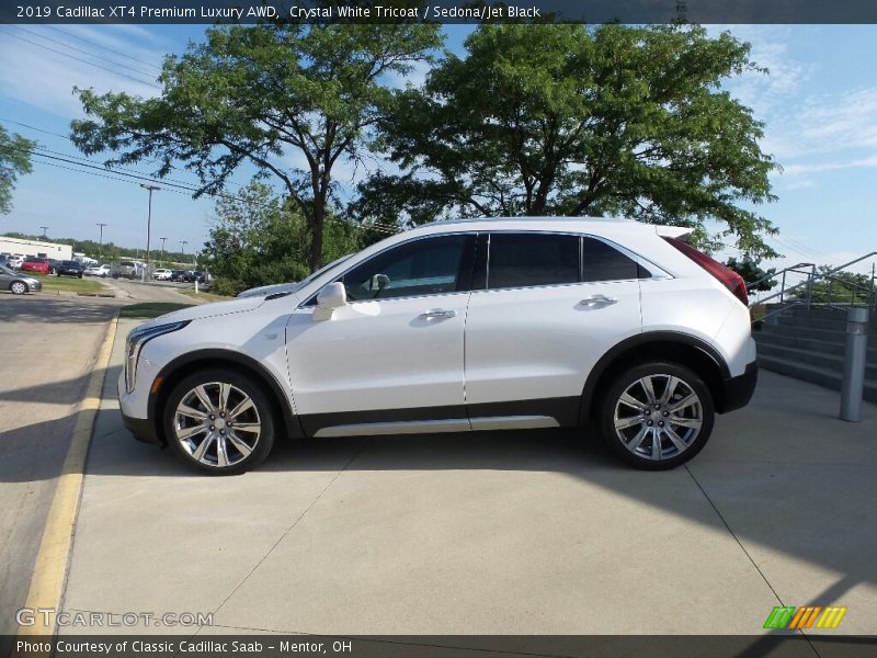 Crystal White Tricoat / Sedona/Jet Black 2019 Cadillac XT4 Premium Luxury AWD