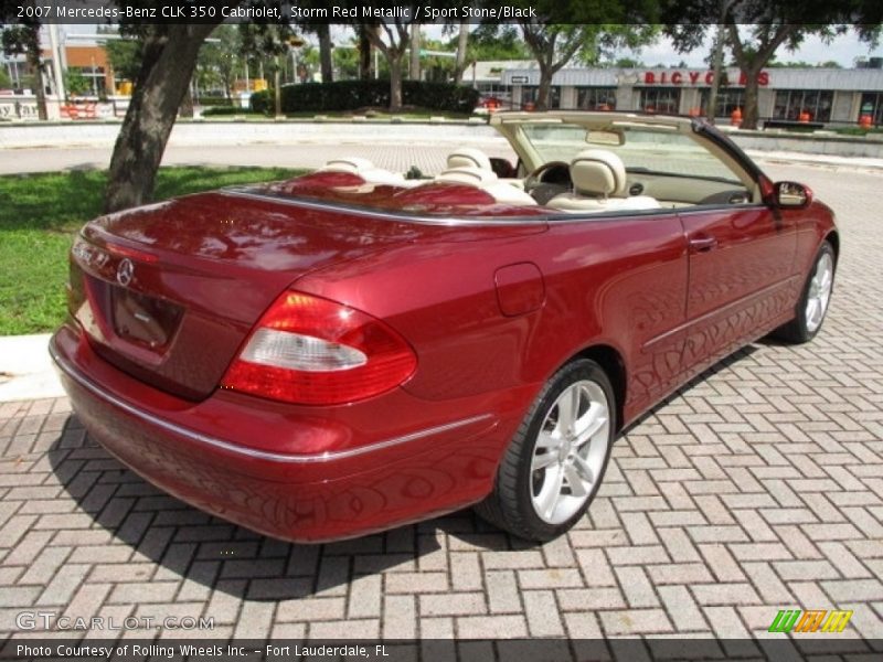 Storm Red Metallic / Sport Stone/Black 2007 Mercedes-Benz CLK 350 Cabriolet