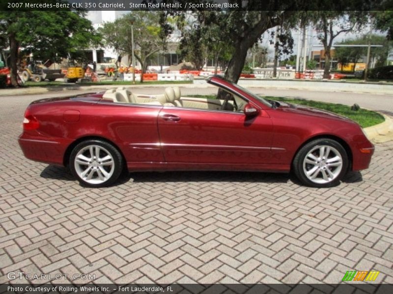 Storm Red Metallic / Sport Stone/Black 2007 Mercedes-Benz CLK 350 Cabriolet