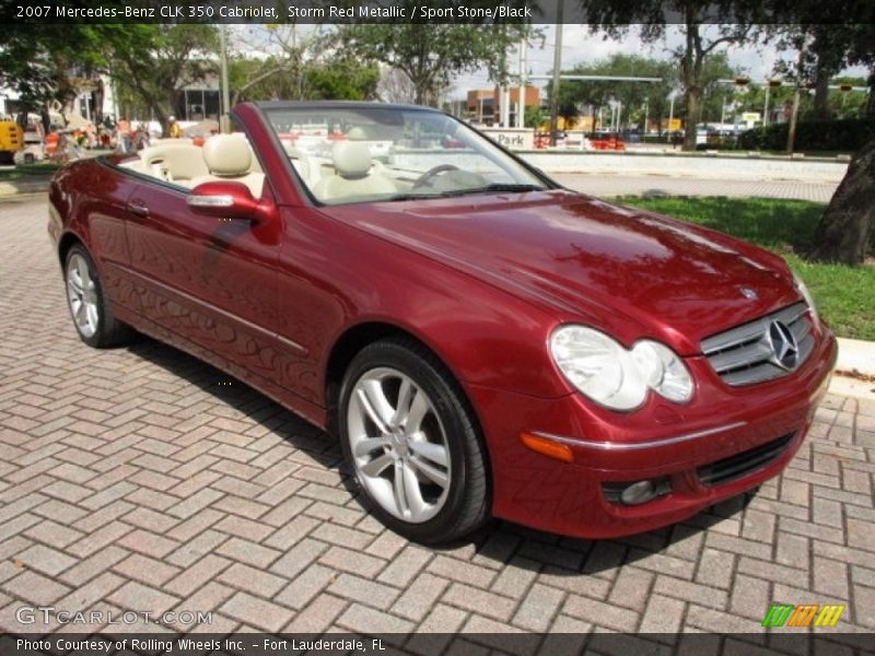 Storm Red Metallic / Sport Stone/Black 2007 Mercedes-Benz CLK 350 Cabriolet