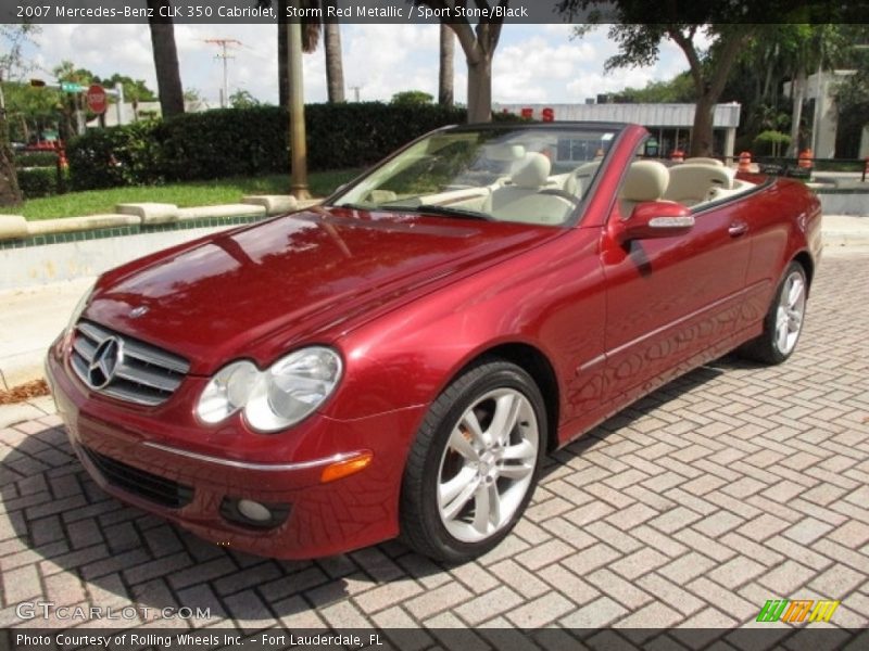 Storm Red Metallic / Sport Stone/Black 2007 Mercedes-Benz CLK 350 Cabriolet