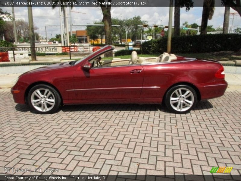 Storm Red Metallic / Sport Stone/Black 2007 Mercedes-Benz CLK 350 Cabriolet