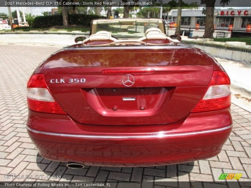 Storm Red Metallic / Sport Stone/Black 2007 Mercedes-Benz CLK 350 Cabriolet