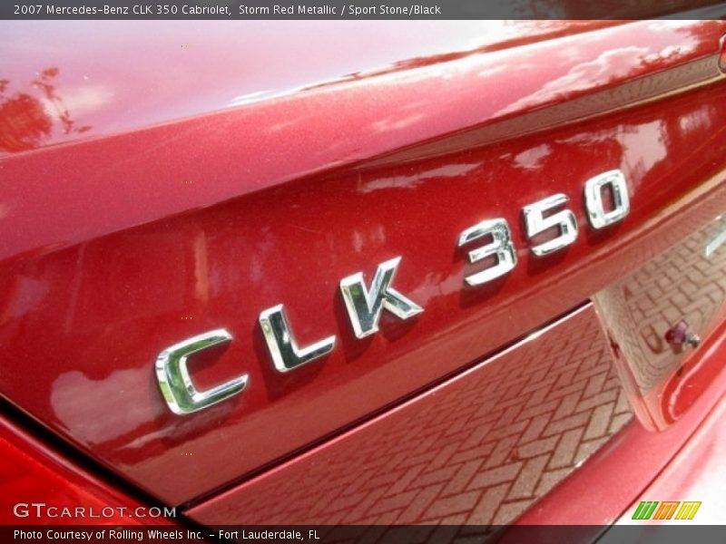 Storm Red Metallic / Sport Stone/Black 2007 Mercedes-Benz CLK 350 Cabriolet
