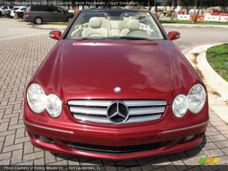 Storm Red Metallic / Sport Stone/Black 2007 Mercedes-Benz CLK 350 Cabriolet