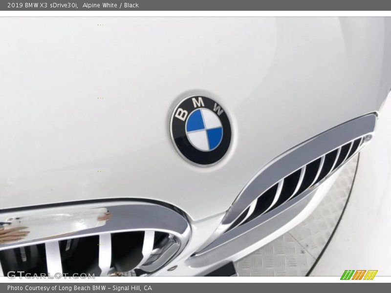 Alpine White / Black 2019 BMW X3 sDrive30i