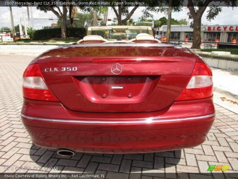 Storm Red Metallic / Sport Stone/Black 2007 Mercedes-Benz CLK 350 Cabriolet