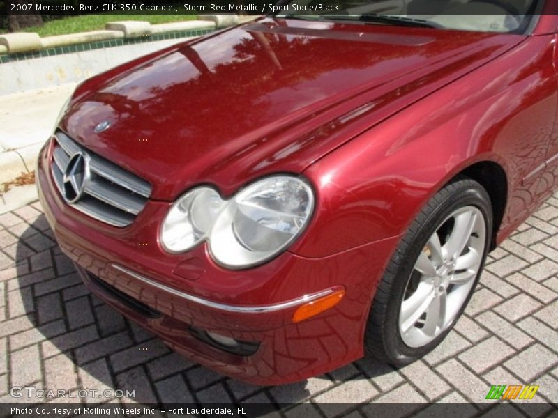 Storm Red Metallic / Sport Stone/Black 2007 Mercedes-Benz CLK 350 Cabriolet