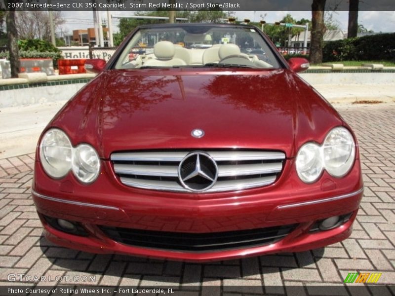 Storm Red Metallic / Sport Stone/Black 2007 Mercedes-Benz CLK 350 Cabriolet