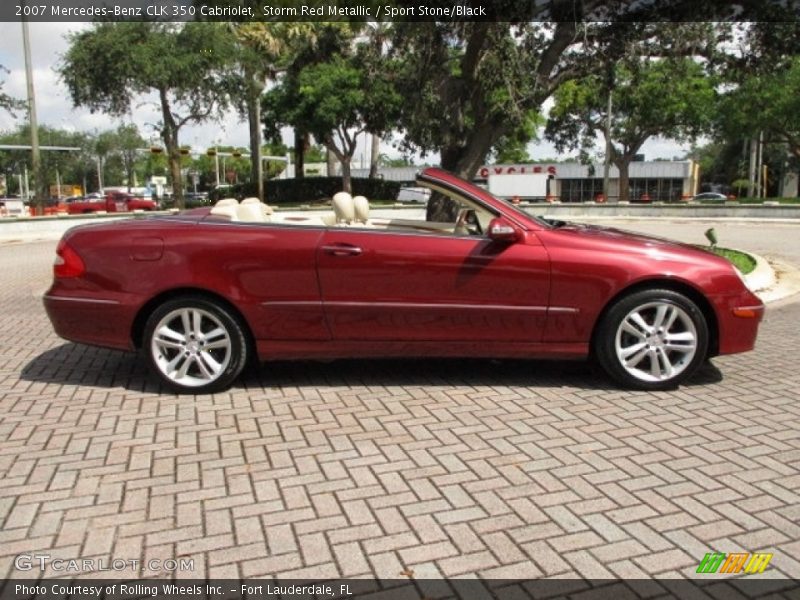 Storm Red Metallic / Sport Stone/Black 2007 Mercedes-Benz CLK 350 Cabriolet