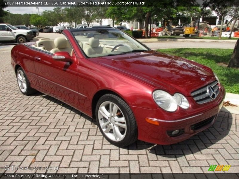 Storm Red Metallic / Sport Stone/Black 2007 Mercedes-Benz CLK 350 Cabriolet