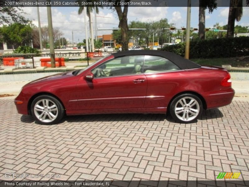 Storm Red Metallic / Sport Stone/Black 2007 Mercedes-Benz CLK 350 Cabriolet