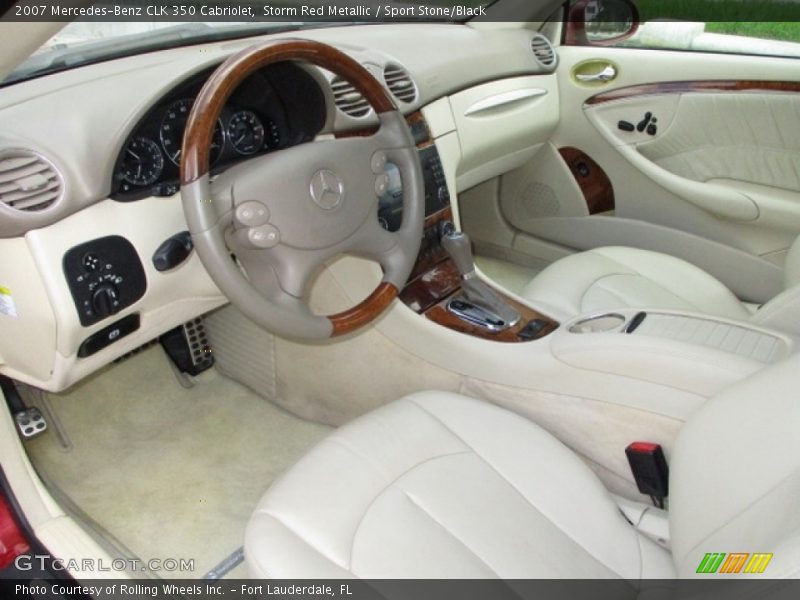 Storm Red Metallic / Sport Stone/Black 2007 Mercedes-Benz CLK 350 Cabriolet