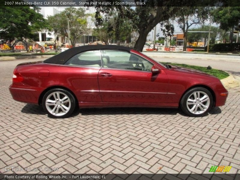 Storm Red Metallic / Sport Stone/Black 2007 Mercedes-Benz CLK 350 Cabriolet