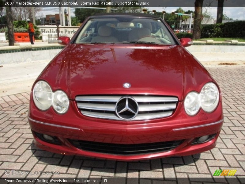 Storm Red Metallic / Sport Stone/Black 2007 Mercedes-Benz CLK 350 Cabriolet