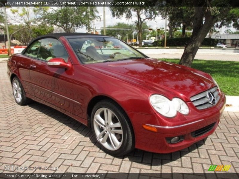 Storm Red Metallic / Sport Stone/Black 2007 Mercedes-Benz CLK 350 Cabriolet