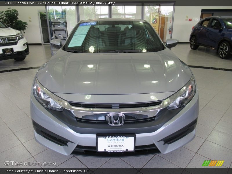 Lunar Silver Metallic / Black/Gray 2016 Honda Civic LX-P Coupe