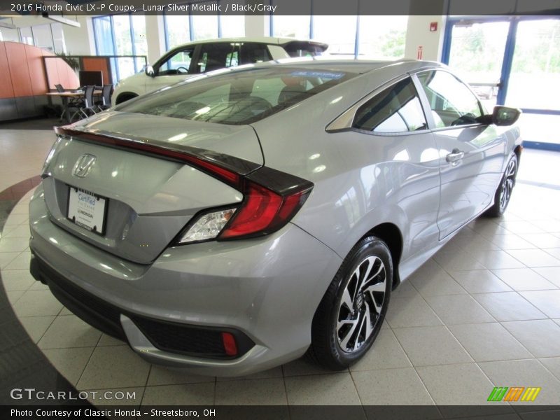 Lunar Silver Metallic / Black/Gray 2016 Honda Civic LX-P Coupe