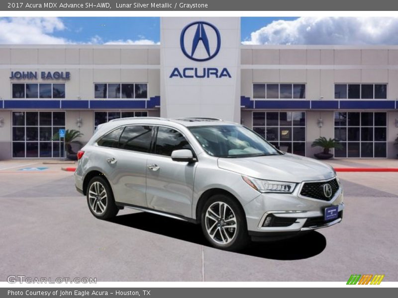 Lunar Silver Metallic / Graystone 2017 Acura MDX Advance SH-AWD