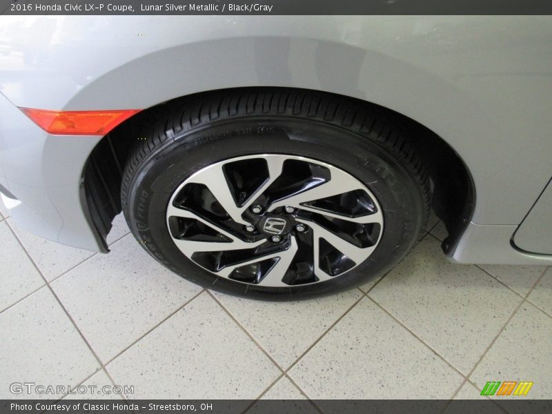 Lunar Silver Metallic / Black/Gray 2016 Honda Civic LX-P Coupe