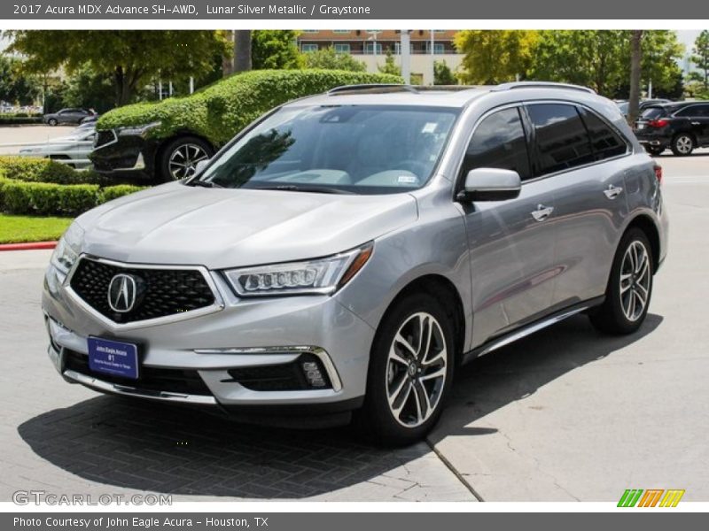 Lunar Silver Metallic / Graystone 2017 Acura MDX Advance SH-AWD
