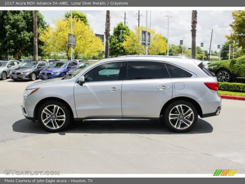 Lunar Silver Metallic / Graystone 2017 Acura MDX Advance SH-AWD