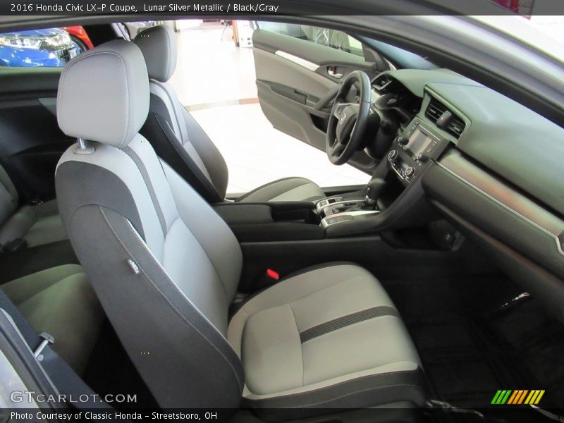Lunar Silver Metallic / Black/Gray 2016 Honda Civic LX-P Coupe