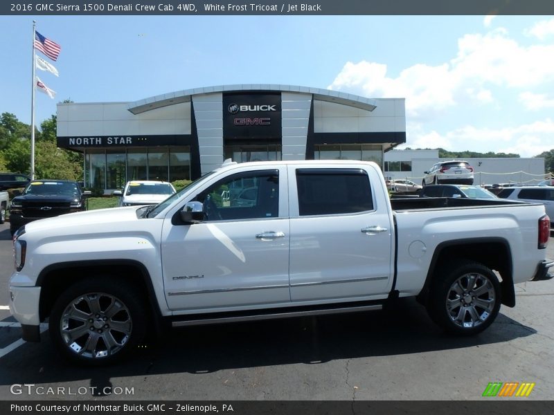 White Frost Tricoat / Jet Black 2016 GMC Sierra 1500 Denali Crew Cab 4WD