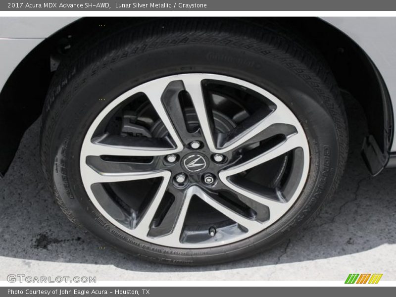 Lunar Silver Metallic / Graystone 2017 Acura MDX Advance SH-AWD