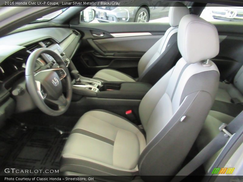 Lunar Silver Metallic / Black/Gray 2016 Honda Civic LX-P Coupe