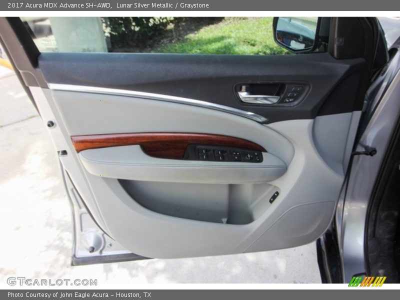 Lunar Silver Metallic / Graystone 2017 Acura MDX Advance SH-AWD