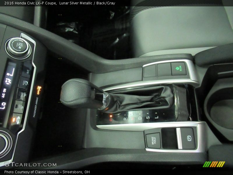 Lunar Silver Metallic / Black/Gray 2016 Honda Civic LX-P Coupe