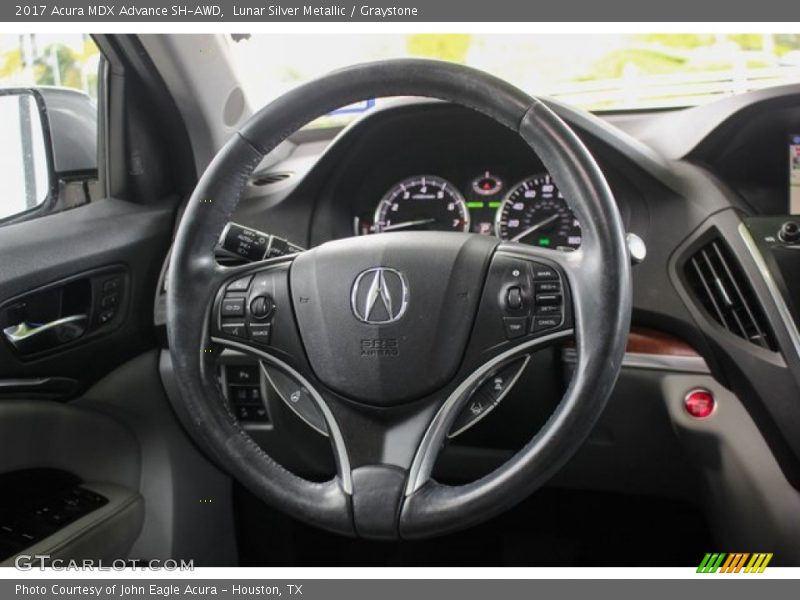 Lunar Silver Metallic / Graystone 2017 Acura MDX Advance SH-AWD