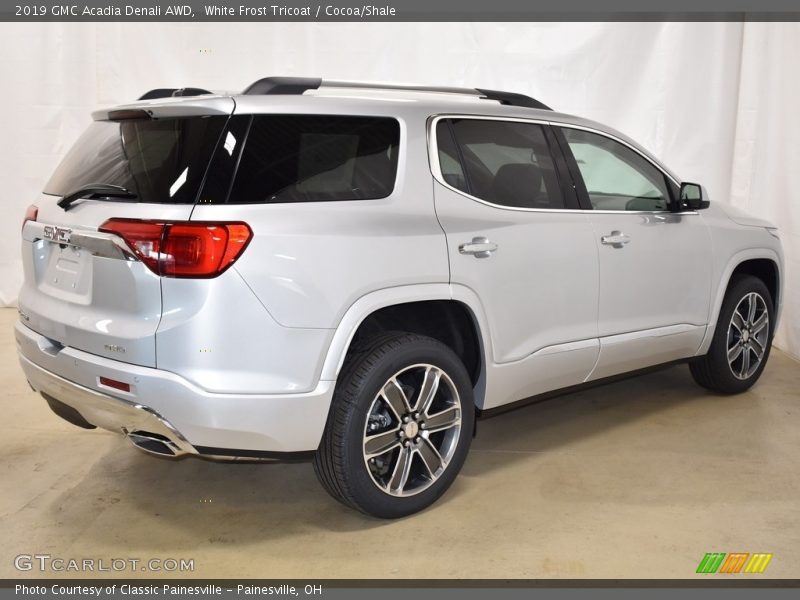 White Frost Tricoat / Cocoa/Shale 2019 GMC Acadia Denali AWD
