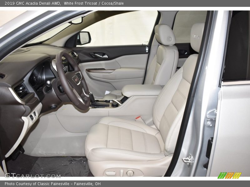 White Frost Tricoat / Cocoa/Shale 2019 GMC Acadia Denali AWD