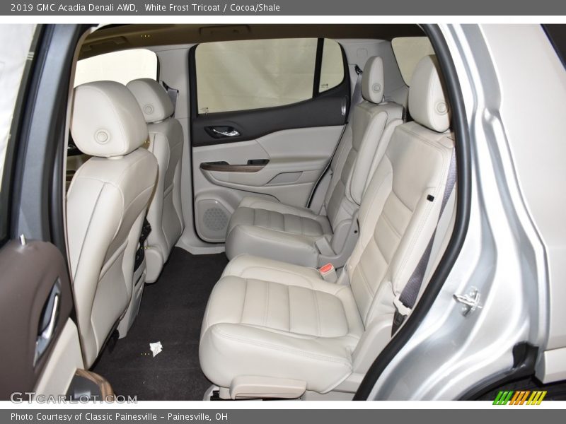 White Frost Tricoat / Cocoa/Shale 2019 GMC Acadia Denali AWD