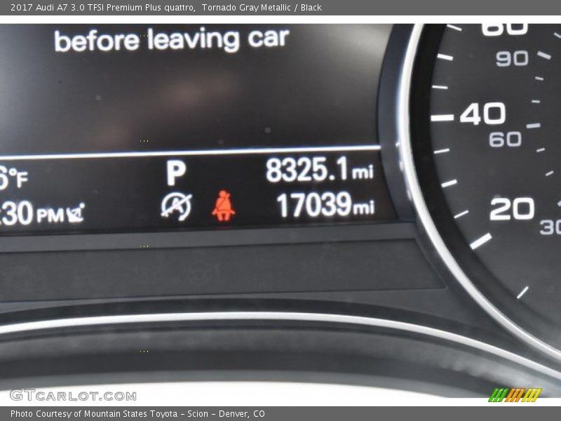 Tornado Gray Metallic / Black 2017 Audi A7 3.0 TFSI Premium Plus quattro