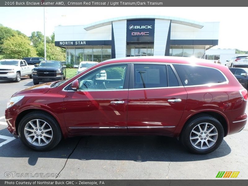 Crimson Red Tintcoat / Light Titanium/Dark Titanium 2016 Buick Enclave Leather AWD