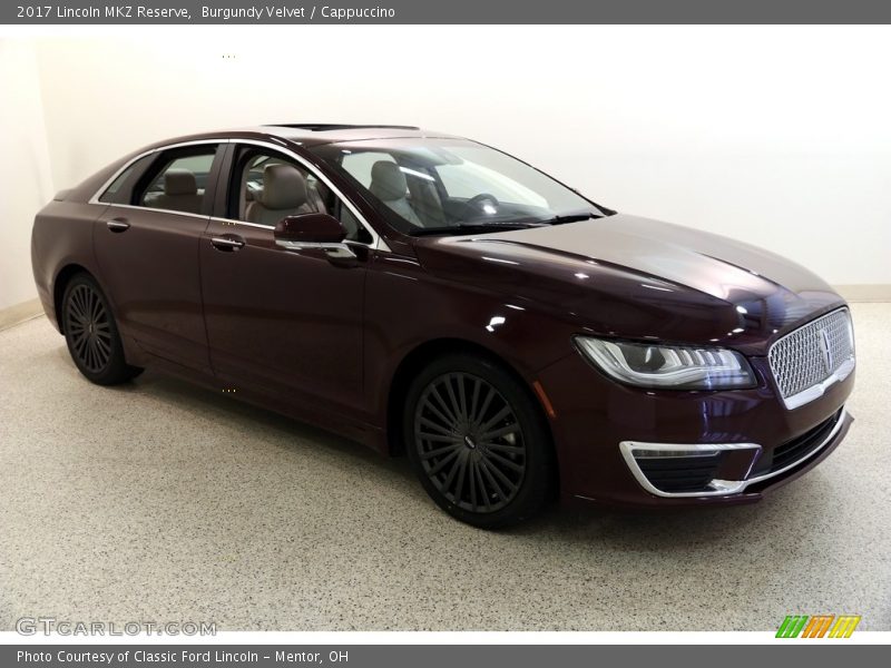Burgundy Velvet / Cappuccino 2017 Lincoln MKZ Reserve