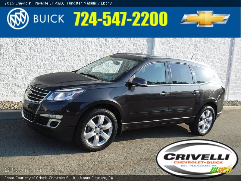 Tungsten Metallic / Ebony 2016 Chevrolet Traverse LT AWD