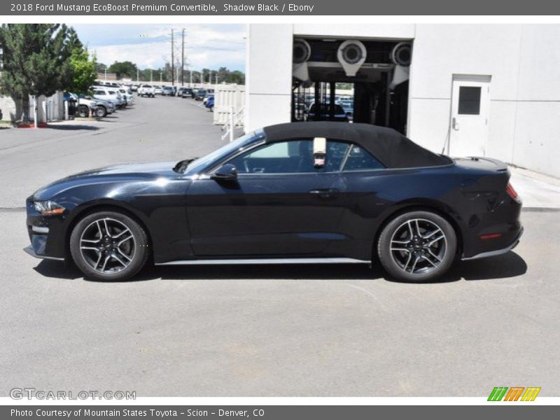 Shadow Black / Ebony 2018 Ford Mustang EcoBoost Premium Convertible