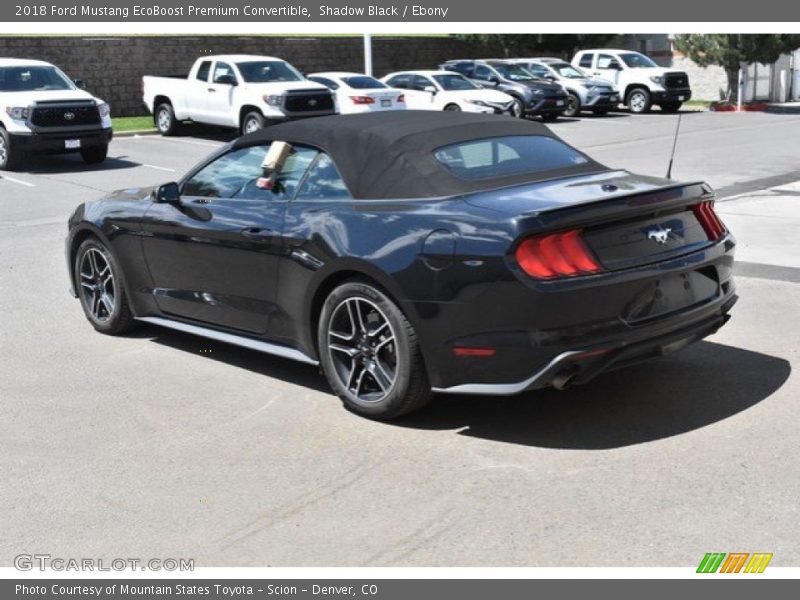 Shadow Black / Ebony 2018 Ford Mustang EcoBoost Premium Convertible