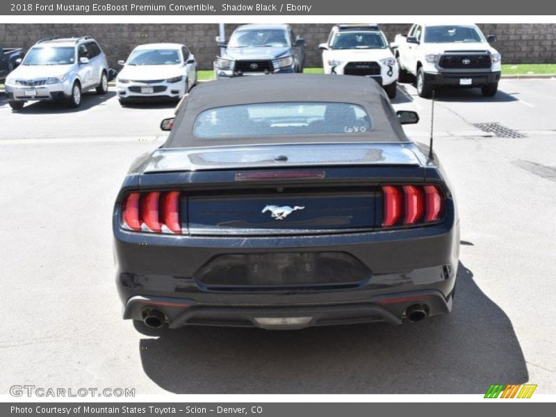 Shadow Black / Ebony 2018 Ford Mustang EcoBoost Premium Convertible