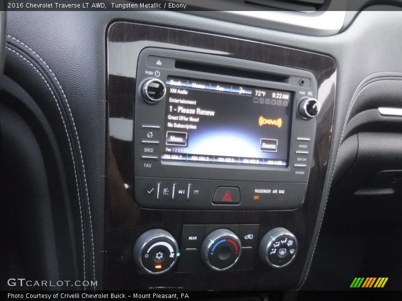 Tungsten Metallic / Ebony 2016 Chevrolet Traverse LT AWD
