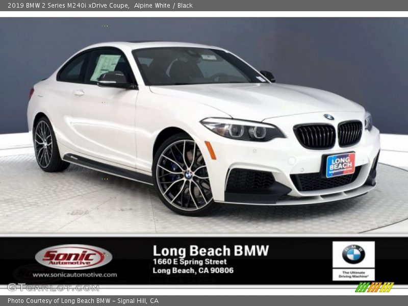 Alpine White / Black 2019 BMW 2 Series M240i xDrive Coupe