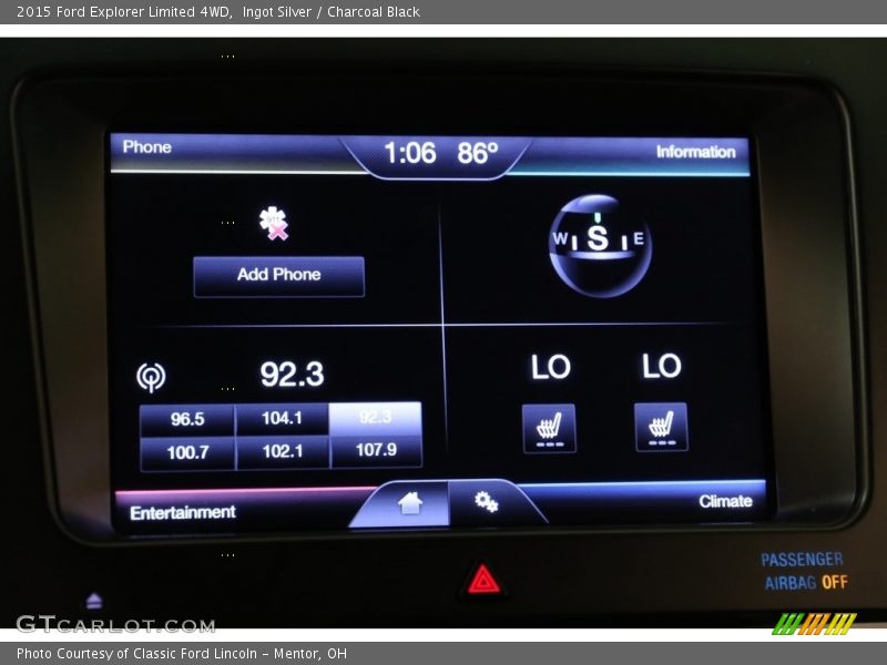 Ingot Silver / Charcoal Black 2015 Ford Explorer Limited 4WD