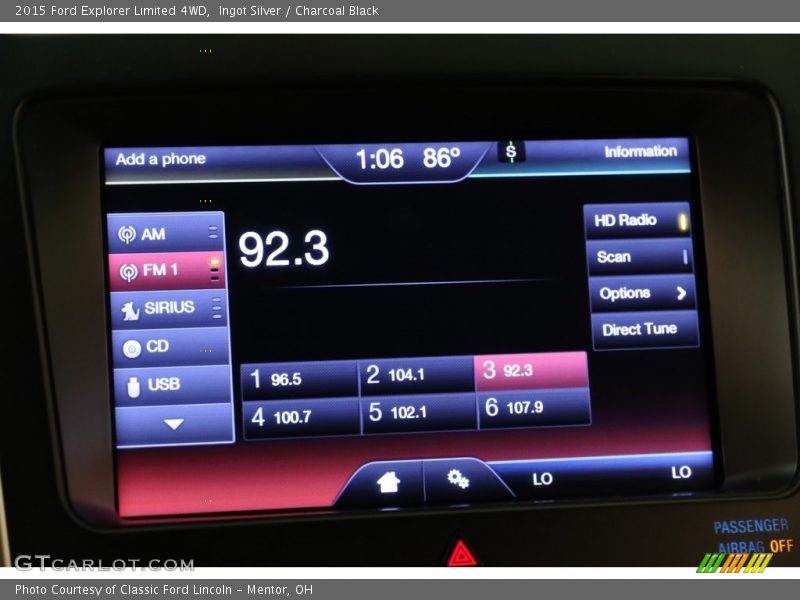 Ingot Silver / Charcoal Black 2015 Ford Explorer Limited 4WD